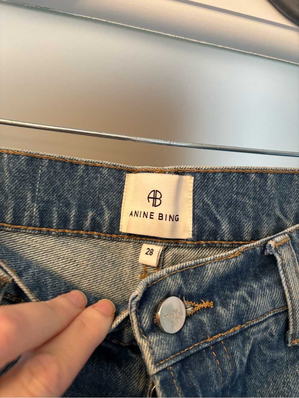 Anine Bing Roy Jeans in Blue Denim - Picture 9 of 14